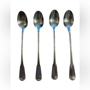 Northland Stainless - Ridgewood pattern - (4) Iced Tea Spoons  - glossy - EUC